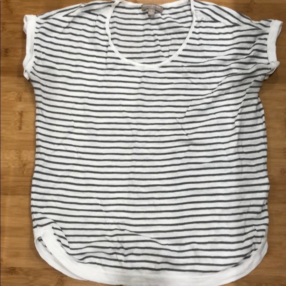 Banana Republic short sleeve striped shirt